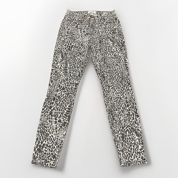 Frame Denim Denim - Frame‎ Denim Jeans Womens 27 Animal Print Le High Skinny Denim Fade 28" Inseam